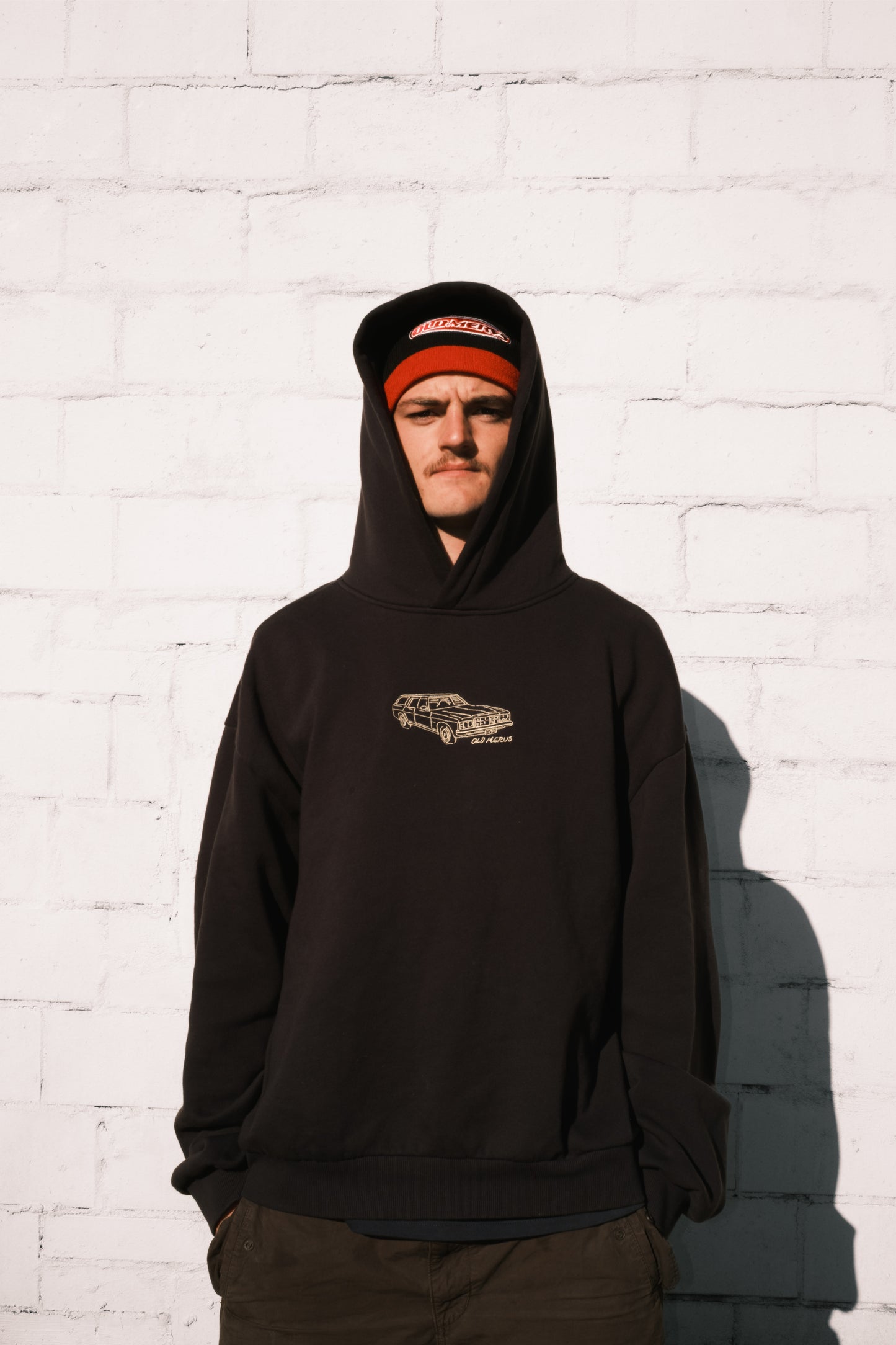 Old Mervs Kingswood Embroidered Hood