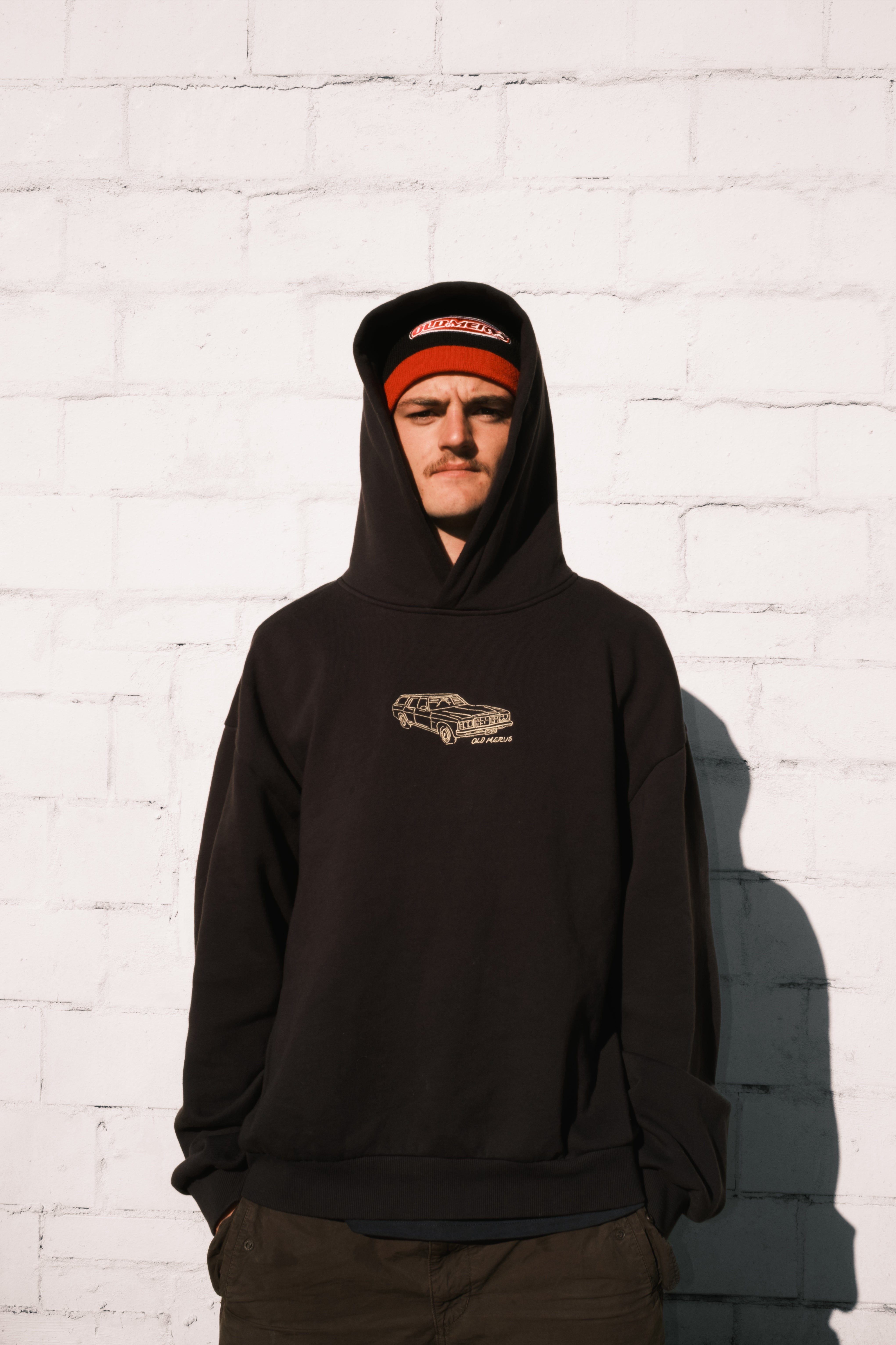 Old Mervs Kingswood Embroidered Hood