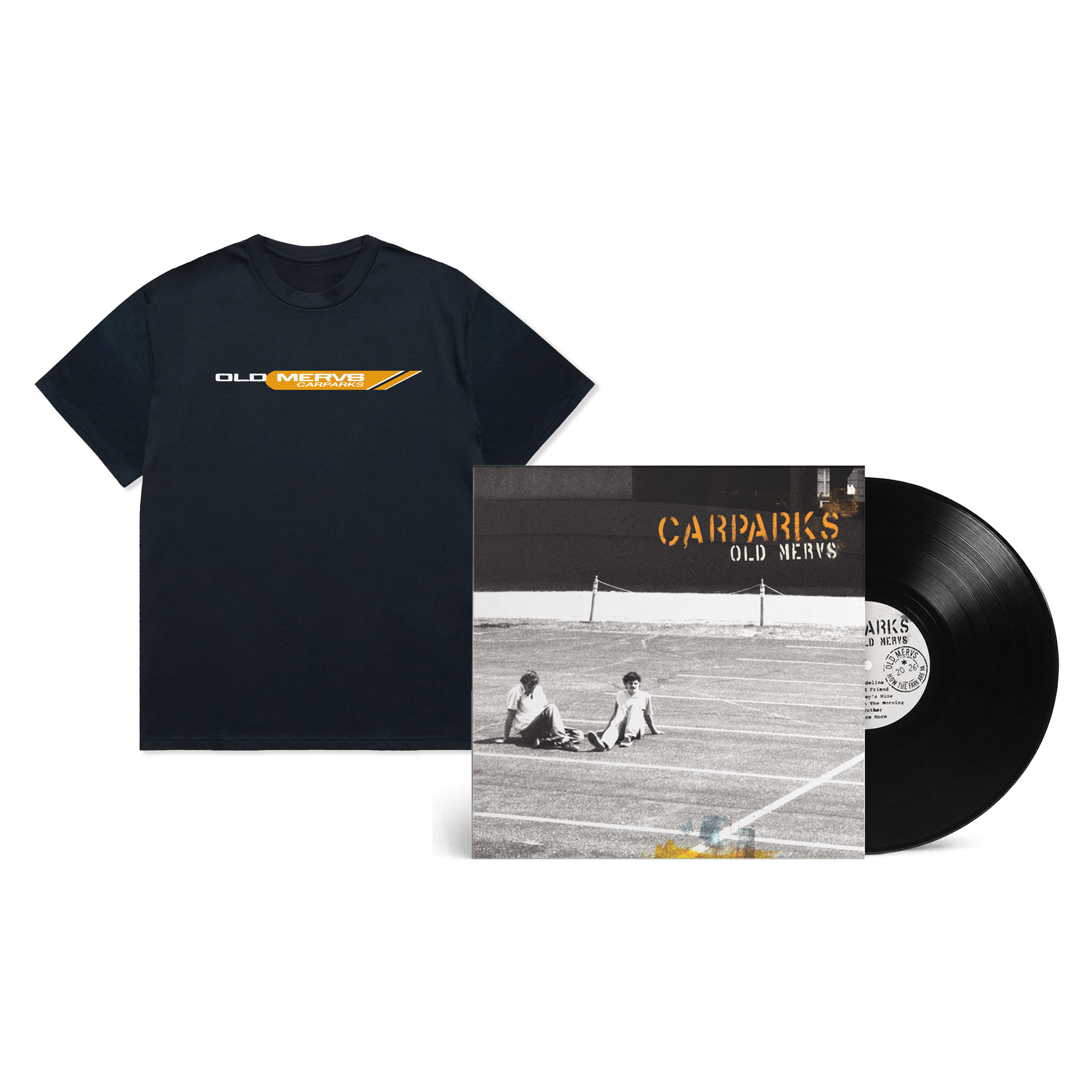 Carparks Navy Tee + Vinyl Bundle - PRE ORDER
