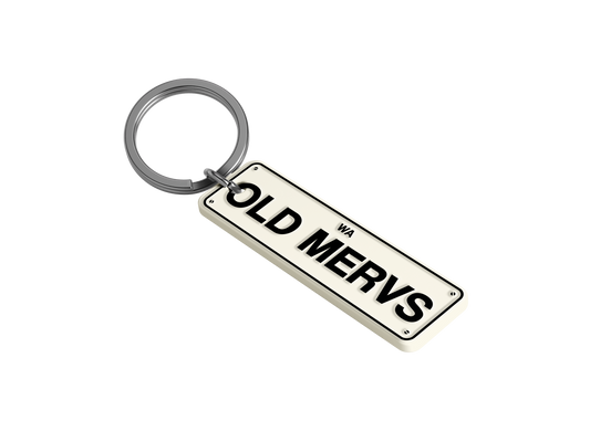 Old Mervs Album Number Plate Keyring